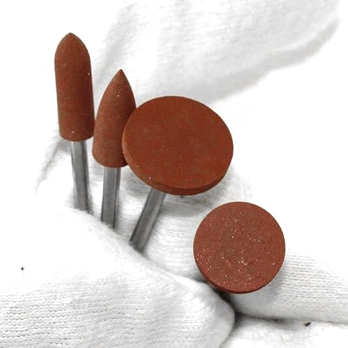 Miniatura 7 de Atargoods HERRAMIENTA DE JOYERÍA TIPO DE Goma (SILICON), Juego de 5 brocas de pulido de diamante en goma, se adapta a DREMEL, metal, vidrio, piedra.