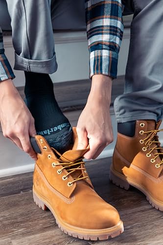 Timberland Men's, Comfort Quarter Socks, Arch Support, Padded Cushion, Moisture Control4