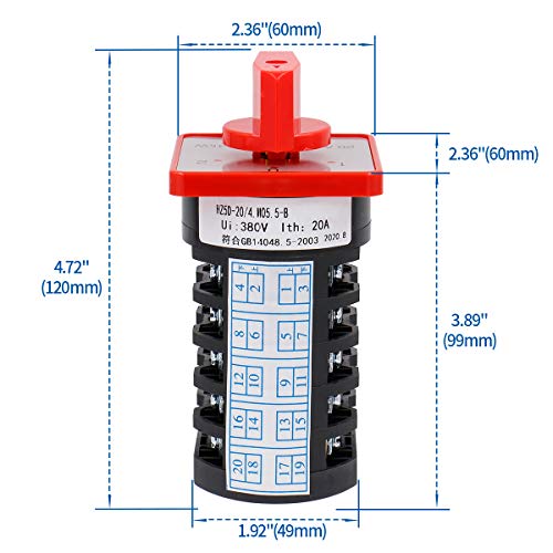 Commutateur de commutation pour sécuriser les variations de phase 380V Baomain HZ5D - 2