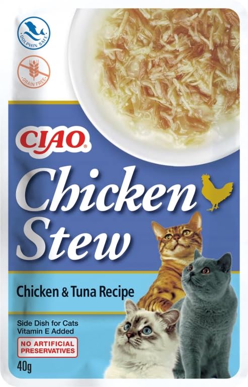 Churu Gato Guiso 12x40 Gr Alimento Húmedo para Gatos (Pollo Y Atún)