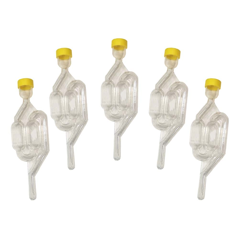 DIAH DO IT AT HOME 6 x Fermentation Airlock Bubbler for Wine Beer Making Home Brewing (6 x Airlocks [2-Chambers])