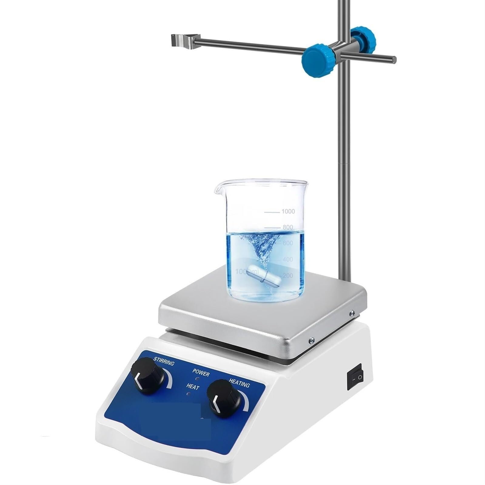 Agitador Magnético, Capacidad De Mezcla 1000 Ml, Placa Calefactora Laboratorio Con Soporte,para laboratorio