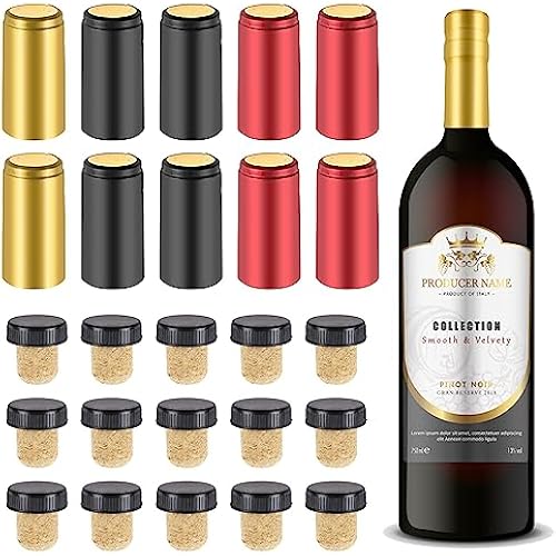 Wine Sealer for Wine Bottles - 60 pcs Wine Bottle Resealer Kit for Cruise