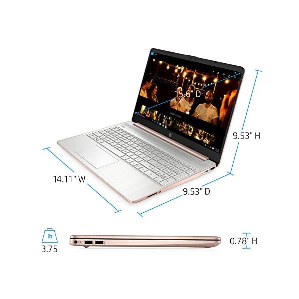 HP-Pavilion-Laptop-2021-Latest-Model-AMD-Athlon-3050U-Processor-16GB-RAM-256GB-SSD-Long-Battery-Life-Webcam-HDMI-Bluetooth-WiFi-Rose-Gold-Win-10-Oydisen-Cloth HP Pavilion Laptop (2021 Latest Model), AMD Athlon 3050U Processor, 16GB RAM, 256GB SSD, Long Battery Life, Webcam, HDMI, Bluetooth, WiFi, Rose Gold, Win 10 + Oydisen Cloth
