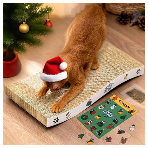Conlun - Katzen Kratzbrett - Katzen Kratzpappe mit Premium-Kratztextur, langlebige Katzen Kratzmatte umkehrbar