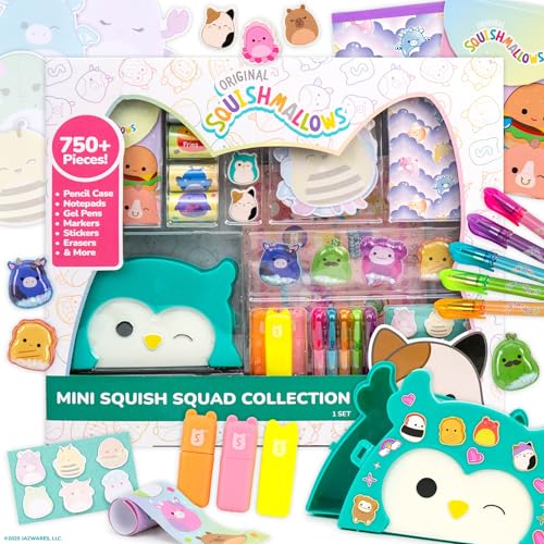 Squishmallows Original Mini Squish Squad Collection, Stationery Set, Over 750 Pieces