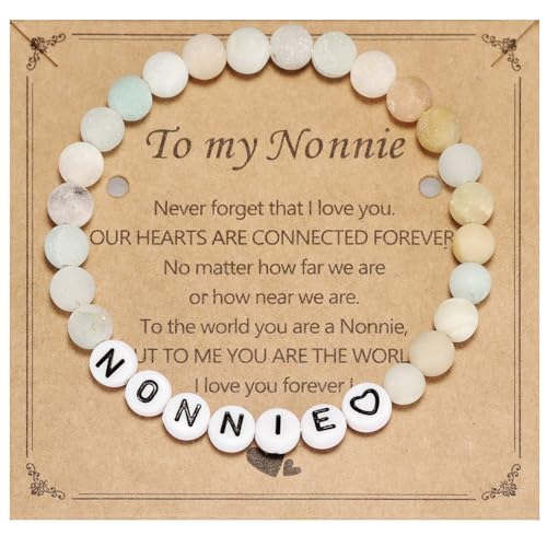 HUTIMY Gifts for Nonnie Bracelet Women Grandma Customized Birthday Items Jewelry Best Nonnie Ever