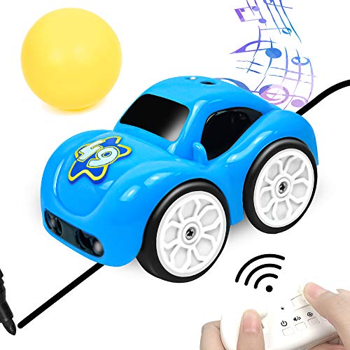 ENERBRIDGE Remote Control Car for Kids Boys 2.4GHz Kids Toy RC Cars 5 in 1 Magic Induction Track Mini Cars Toys Christmas Birthday Gift for Boys & Girls Blue