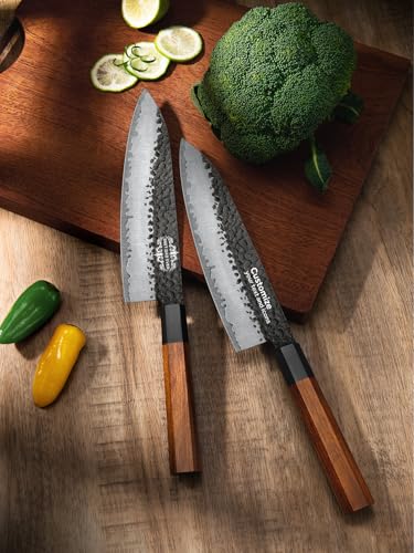 Image of Custom Chefs Knife, Customizable Patterns and Copywriting Sharp 8 Inch Japanese Knife with Rosewood Handle, Birthday Gifts for Men in Sandalwood Gift Box