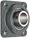 NTN UCFX09-112D1 Medium Duty Flange Bearing, 4 Bolts, Setscrew Lock, Regreasable, Contact and Flinger Seals, Cast Iron, 1-3/4" Bore, 4-3/8" Bolt Hole Spacing Width, 5-5/8" Height, 5200lbf Static Load Capacity, 7900lbf Dynamic Load Capacity