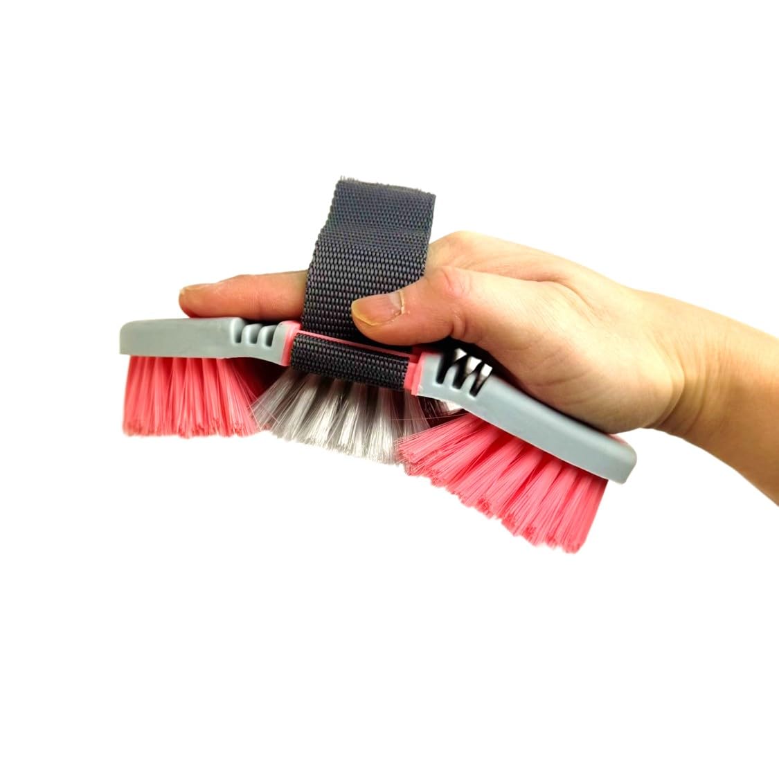 Starter Cleaning Set for Horses Horse Cleaning Kit Care Grooming Flexible Brush Curry Comb Massage Brush 2-in-1 Hoof Pick Mane Brush Horse Brush Hoof Brush (Coral Pink Grey) - Image 2