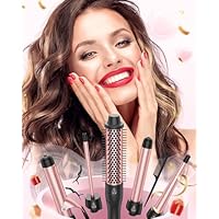 ANIEKIN 5 in 1 Curling Iron Set, Fast Heat Up Curling Wand from 3/8 to 1 1/4 Inch and a Thermal Brush Come with, Dual Voltage Hair Curler for Women All Hair Types and Travel Use, Gifts for Women - Image 7