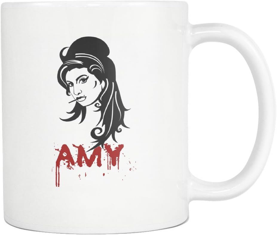 Amazon Com Amy Winehouse Mug Soul Jazz Music Coffee Or Tea Ceramic White Mugs 11 Oz Kitchen Dining