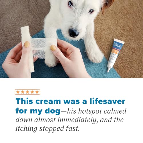 Image of TropiClean HomeVet Medicated Cream, Hot Spot Treatment for Dogs, 1oz