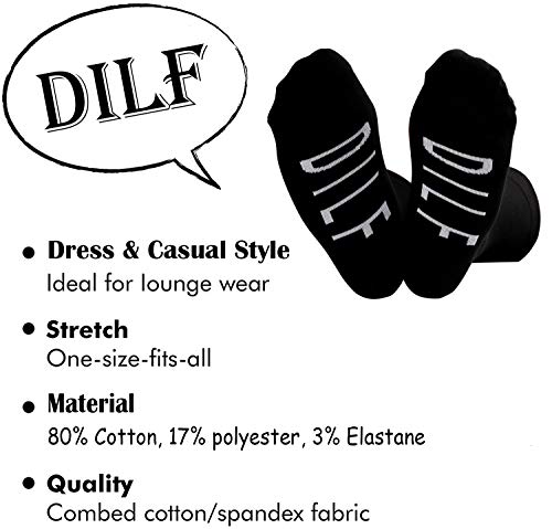 TSOTMO 2 Pairs DILF Socks Dad I’d Like to Socks Novelty Socks for Men Hot Dad Socks2