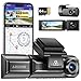 WiFi/WLAN günstig Kaufen-AZDOME M550 3 Lens 4K Dashcam Auto 2.5K+ 1080P+ 1080P vorne hinten innen mit 64GB SD Karte, WiFi, GPS, Super Nachtsicht, Parküberwachung, Loop-Aufnahm, WDR, G Sensor, 3.19” Hitzebeständig (M550 Pro)