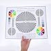 OKUMEYR Camera Lens Test Chart and Focus Alignment Card for CCTV Installation, 40X30Cm Adhesive Lens Calibration Tool for Indoor and Outdoor Surveillance Testing