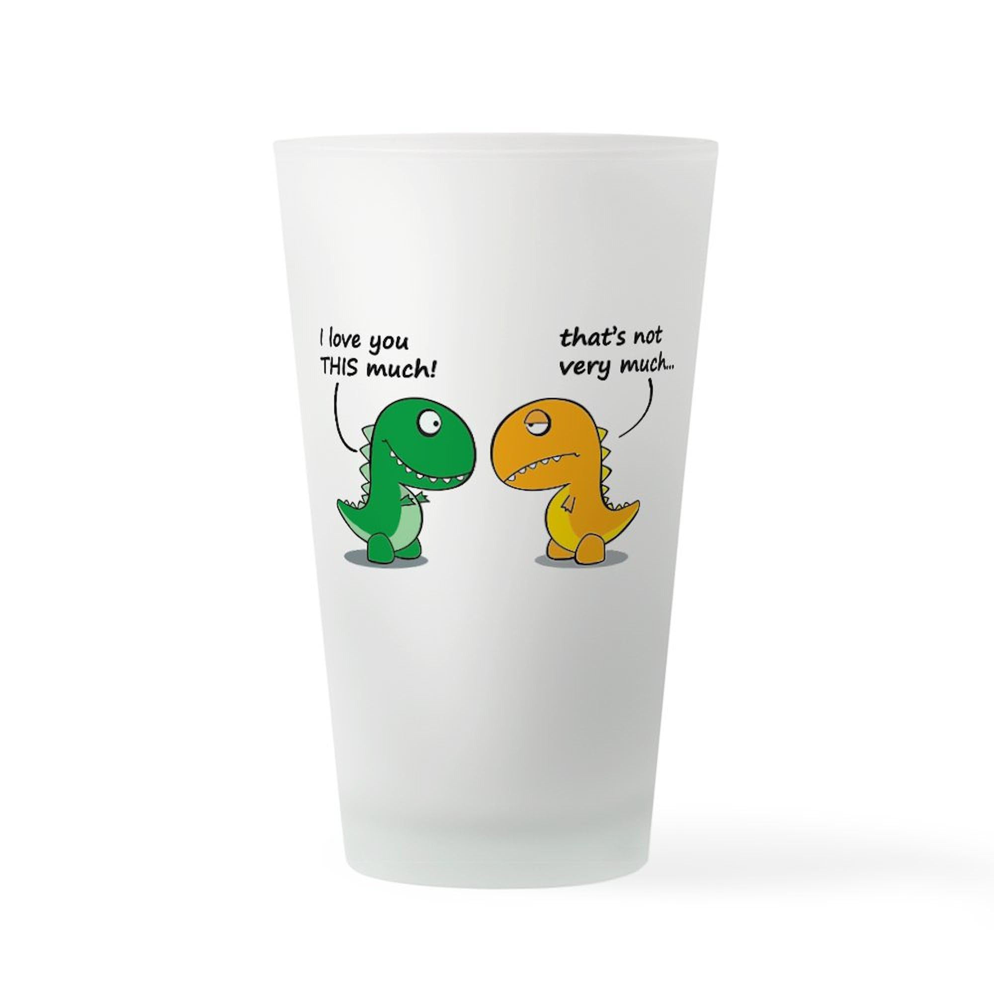 CafePress Cute Dinosaurs Pint Glass, 16 oz. Drinking Glass