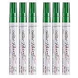 Green Paint Markers Pens - Single color 6 Pack Permanent Oil Based Paint Pen, Medium Tip, Quick Dry...