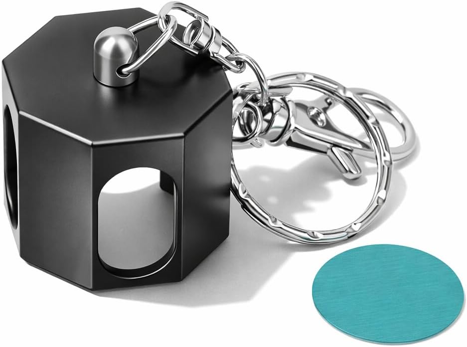 Keenso Billiard Chalk Holder, Aluminium Alloy, Pool Chalk Cover, Durable Design, Lightweight Construction, for Billiard Players, Home Game Rooms, Professional Use, Travelling