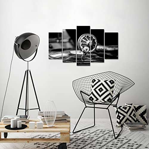 Lovehouse 5 Piece Music Canvas Wall Art Black White Music Instrument Picture Print Wall Decor Framed For Living Room Bedroom Stretched Ready To Hang #TOP3