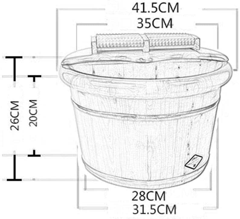 Bañera de pies de madera cedro 41.5x41.5x26 cm miniatura 4