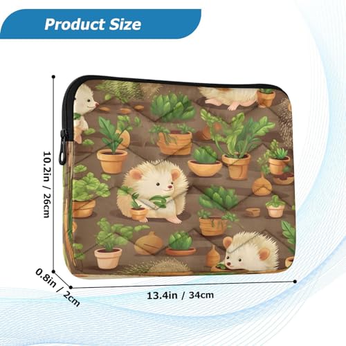 Funda para portátil de 13-14 pulgadas con diseño de erizos miniatura 3