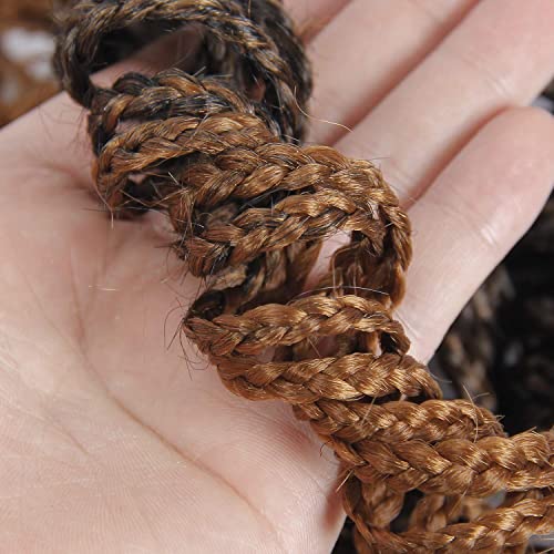 Goddess Curly Box Braids Crochet Hair For Black Women 3X Wavy Box Braided Hair Extension Synthetic Fiber Braiding Hair (18Inch, 1B/30) #TOP2