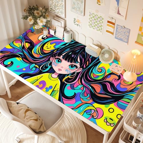 �f�X�N�}�b�g �e�[�u�� ������ ���U�[�� �A�j�� �}�E�X�Ή� �I�t�B�X �ƒ�p �h���f�X�N�}�b�g 140*60CM �}�E�X�p�b�h �p�\�R�� �唻 �X�^�C��06 ��^ �w�K�� �ϋv�� �z�[���p