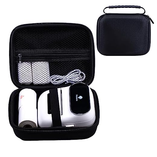 Phomemo Bag 2023 Upgrade Version M110 M200 M221 impressora de etiquetas, máquina de etiquetas térmicas M220, P3200 D1600 M04S, suporte de armazenamento, rolo de papel e cabo USB (apenas caixa) - preto