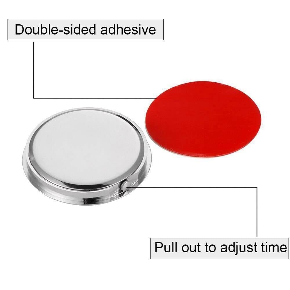 Orologio da auto, KACEPAR Mini orologio al quarzo per cruscotto auto, orologio luminoso e universale, per auto, casa, bici, barca, regalo, portatile autoadesivo