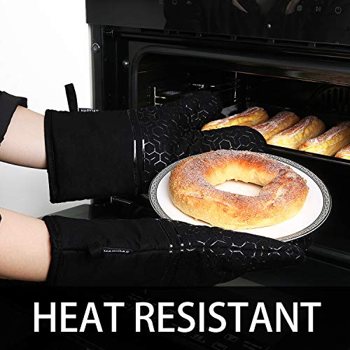 image for SHAWNTOO 10 Piece Set Silicone Oven Mitts and Pot Holder，with Kitche