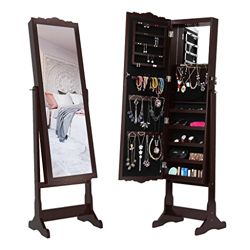 Buy LANGRIA Mirror Jewelry Armoire Free Standing Jewelry