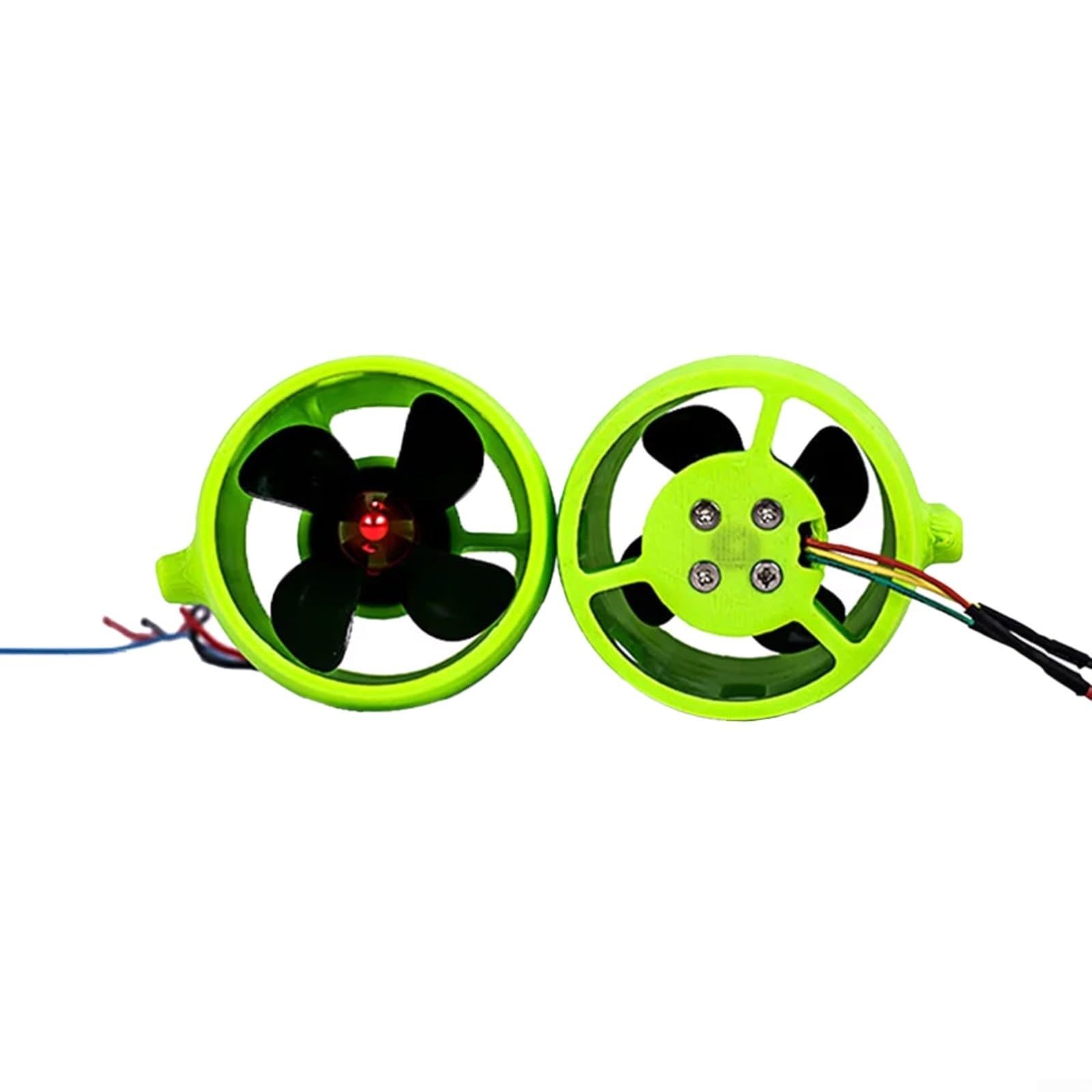 Impulsor subacuático sin escobillas para barcos y kayaks modelo RC rodamiento de acero inoxidable aleación de aluminio Shell verde 12-24V 30-200W (en sentido antihorario)