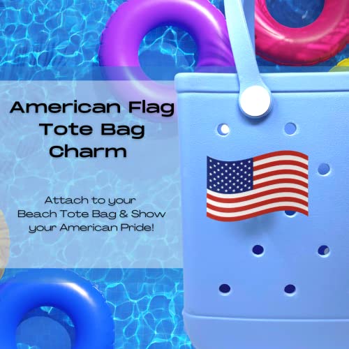 Charms decorativos con bandera USA para bolsos miniatura 2