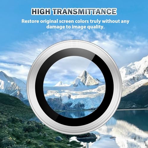 Image of ZARALA Camera Lens Protector Compatible with Samsung Galaxy S26 Ultra with Auto Alignment Tool Kit, 9H HD Clear Tempered Glass, Phone Lens Protective Cover Silver