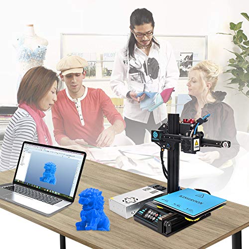 3D Printer, Kingroon DIY Aluminum Resume Printer with Touch Screen Assisted Level Free MicroSD Card Preloaded with Printable 3D Models, Printing Space (180x180x180mm)