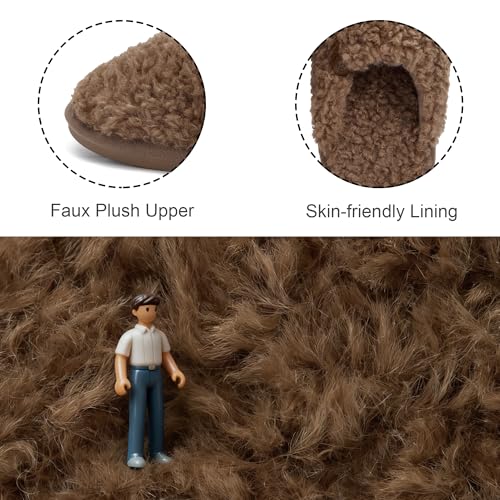 Image of Micolin Slippers For Women Men Fuzzy Winter Warm With Memory Foam House Comfort Fluffy Lining Anti-Skid Cute Indoor Outdoor Shoes