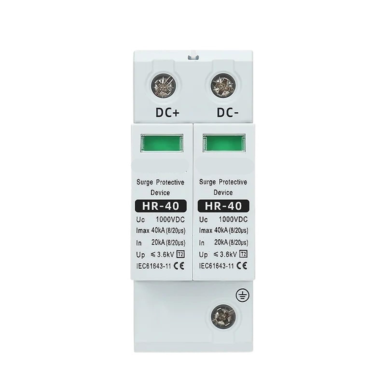 Protection surtension CC 2P efficace contre la foudre pour panneau solaire 500V