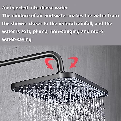 Conjunto de ducha para baño, juego de ducha presurizado, conjunto de ducha montado en pared con temperatura constante inteligente, pantalla digital LED, rociador superior extragrande, teclas de piano, adecuado para baño y gimnasio miniatura 5