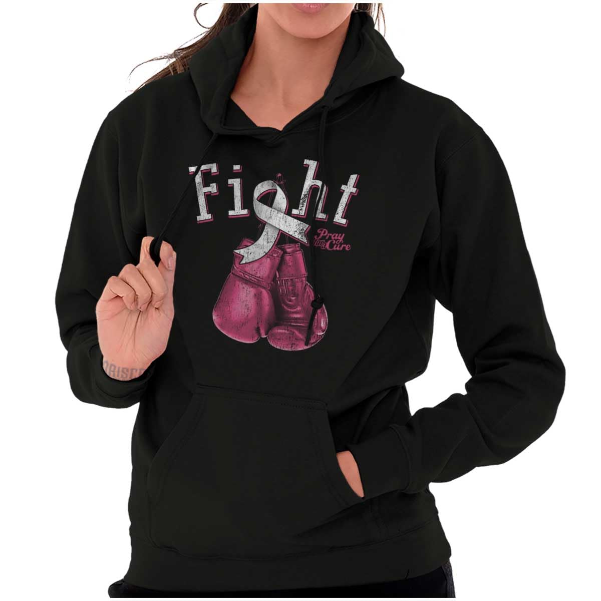 Classic Teaze Fight Boxing Breast Cancer Warrior Hoodie