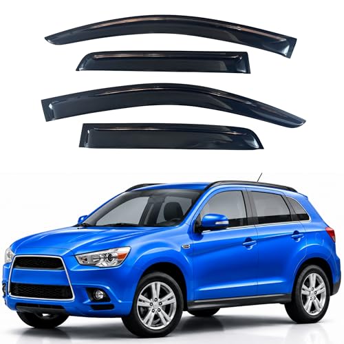 Image of IG Window Visors Fit for 2011-2026 Mitsubishi Outlander Sport, Out-Channel Rain Guards Vent Wind Deflectors 4PC, Car Accessories for 11-26 Outlander Sport (Sport Model Only)
