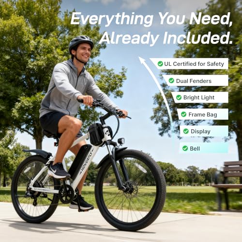 HOVERFLY OUREA 26″ Electric Bike for Adults, 750W Peak Motor