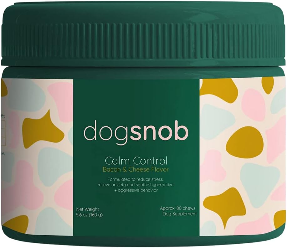 Dog Wellness Supplements and Vitamins | Helps Ease Separation Anxiety, Hyperactivity, Thunderstorms and Car Ride | Calming Soft Treats for Dogs | Tasty Food Ingredients for Picky Eaters