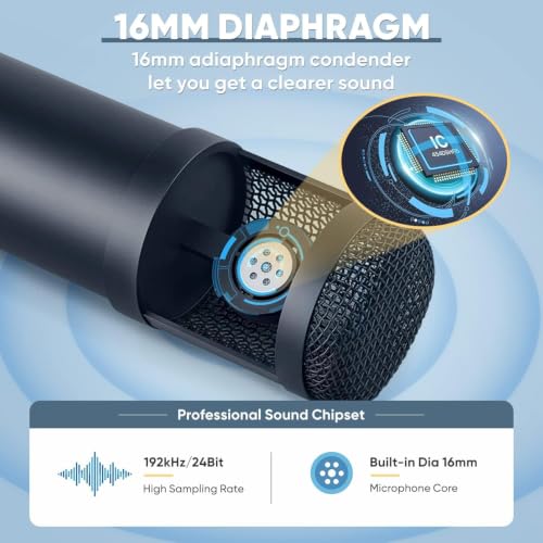 Image of IMAGINEA BM-800 Condenser Microphone Kit for Recording, Podcasting, YouTube, Gaming & Live Streaming with Shock Mount, Foam Cover, XLR to 3.5mm Cable and Audio Splitter (Black)