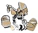 Sportive X2, 3-in-1 Travel System incl. Baby Pram with Swivel Wheels, Car Seat, Pushchair & Accessories (3-in-1 Travel System, Beige & Leopard)