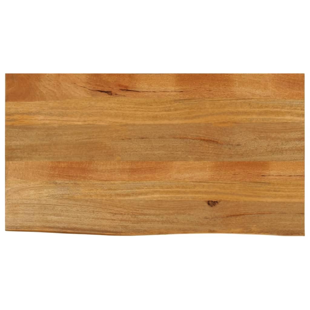 vidaXL Piano Tavolo Bordi Vivi 110x60x2,5cm in Legno Massello di Mango