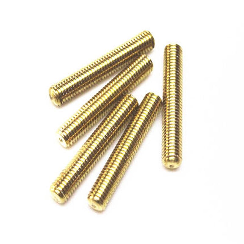 Generic M5 M6 Brass Double Head Screw Straight Line Screws Thread Strip Bolts - Bolts - - (Length: M6 x100nm(1pcs))