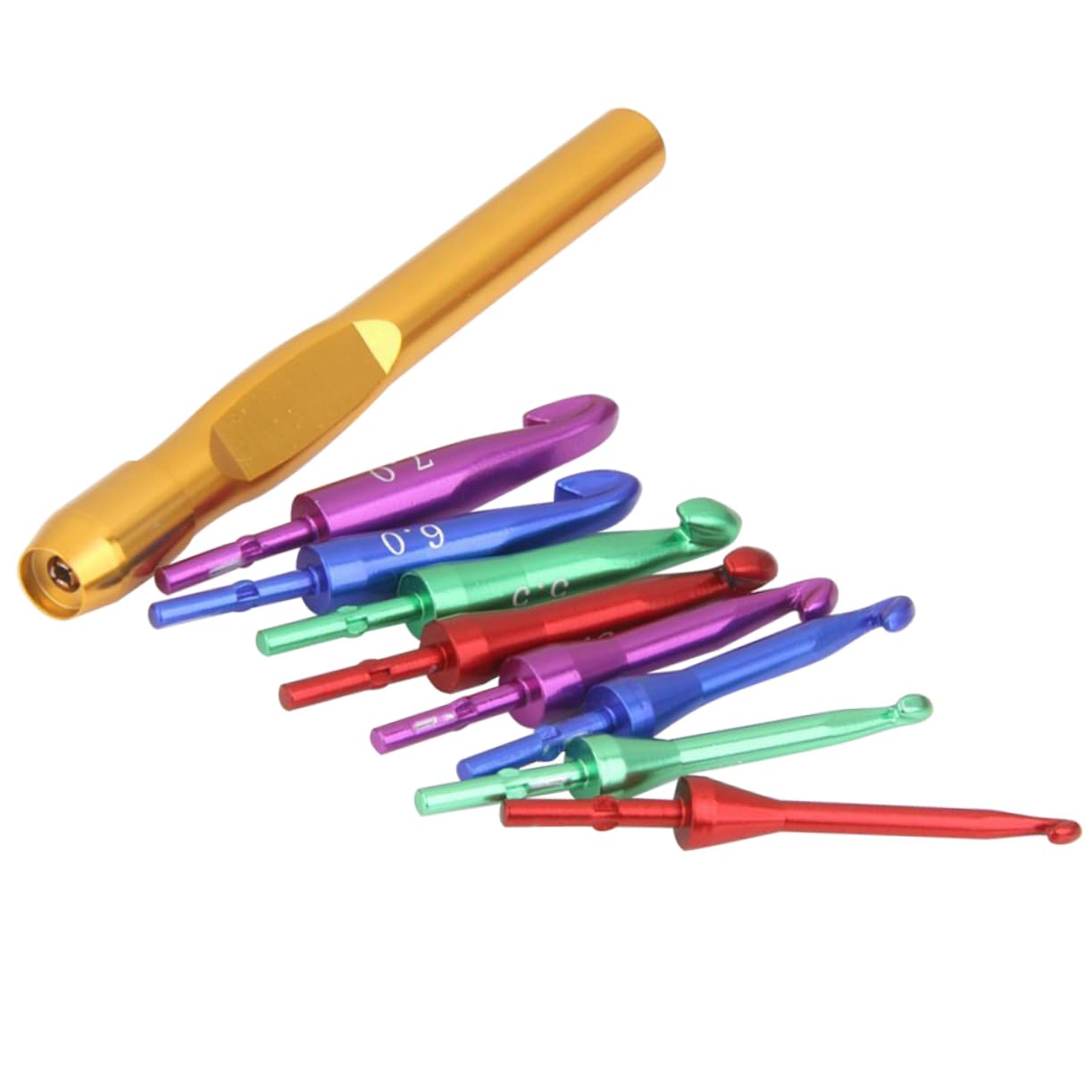 SEWACC 3 Uds Ganchos De Crochet De Aluminio Kit De Ganchillo Estuche Herramientas De Tejer