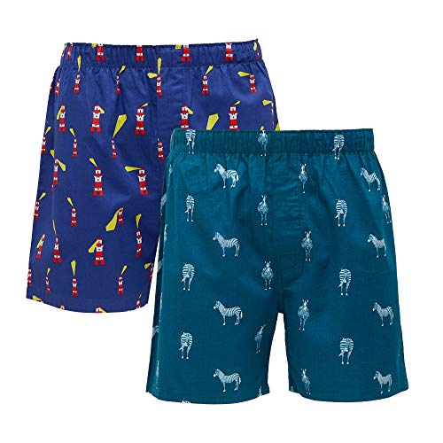 Image of XYXX Men's Remix Regular Fit Cotton Printed Boxer with Dual Pocket & No Marks Waistband (Pack of 2)